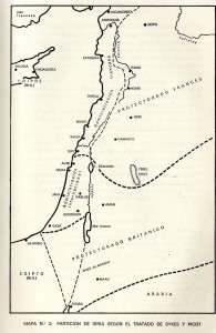 Mapa tratado sykes y picot
